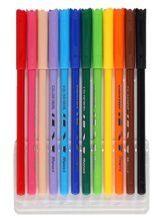 MAPED Magic Colour Combo-Set Of 2|Ocean Felt Tip Pen-12 Shades| Strong Magic Stone-12|Brigh Colour Sketch Pens| Washable Fine liners| Safe,Clean & Long Lasting | Ideal For Drawing,Colouring & Gifting - Image 4